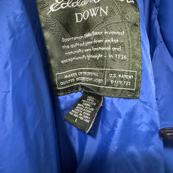 Eddie Bauer Black and Blue Puffer Jacket - Picture 4 of 4